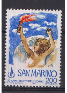 1978 San Marino Dichiarazione Diritti Uomo 1 valore nuovo Sassone 1012